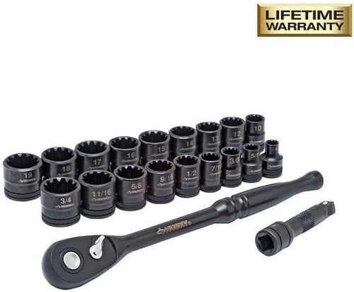 Husky 3/8 in. Drive 100-Position Universal SAE and Metric Socket Wrench Set (20-Piece)