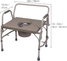 Load image into Gallery viewer, Duro-Med Commode Chair, Heavy-Duty Steel Commode Toilet Chair, Toilet Safety Frame