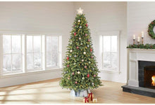 Load image into Gallery viewer, Home Accents Holiday 9 ft Manchester White Spruce LED Pre-Lit Artificial Christmas Tree with 600 SureBright Color Changing Lights