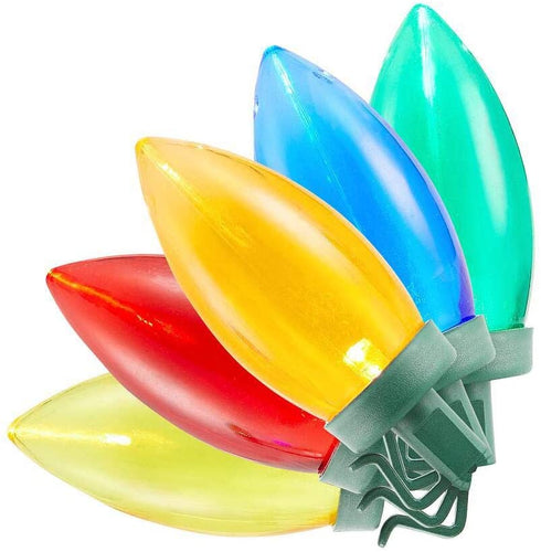 Home Accents Holiday 100-Light LED Smooth C9 Multi-Spool Super Bright