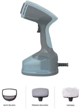 Load image into Gallery viewer, BLACK+DECKER Advanced Handheld Garment / Fabric Steamer with 3 Attachments, Gray/Blue, HGS200