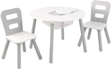 Load image into Gallery viewer, KidKraft 26166 Round Table and Chair Set, White/Gray