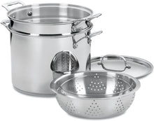 Load image into Gallery viewer, Cuisinart 77-412 Chef&#39;s Classic Stainless 4-Piece 12-Quart Pasta/Steamer Set,Stainless Steel