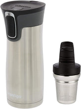 Load image into Gallery viewer, Contigo Autoseal West Loop, 16 oz with Contigo Stainless Steel Tea Infuser – Vacuum Insulated Stainless Steel Thermal Coffee Travel Mug – Autoseal Prevents Spills and Leaks