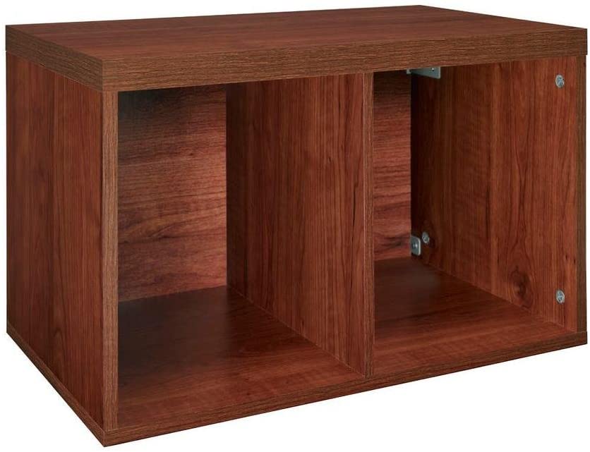 ClosetMaid 23-3/5 in. x 14-5/8 in. Elite Dark Cherry 2-Cube Organizer