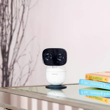 Load image into Gallery viewer, Panasonic Video Baby Monitor with Remote Pan/Tilt/Zoom, Wide-Angle Lens, Extra Long Audio/Video Range, 2 Way Talk and Lullaby or White Noises - KX-HN3001W (White)