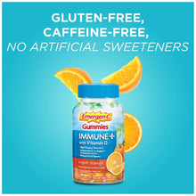 Load image into Gallery viewer, Emergen-C Immune+ Immune Gummies, Vitamin D plus 750 mg Vitamin C, Immune Support Dietary Supplement, Caffeine Free, Gluten Free, Super Orange Flavor - 45 Count