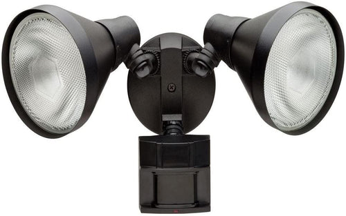 Defiant 180 Degree Outdoor Black Motion-Sensing Security Light
