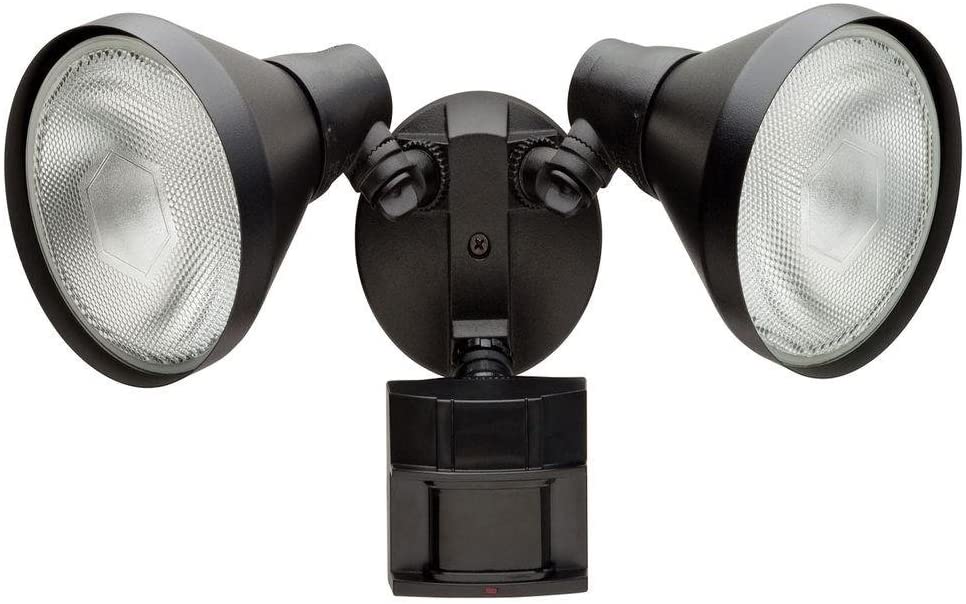 Defiant 180 Degree Outdoor Black Motion-Sensing Security Light
