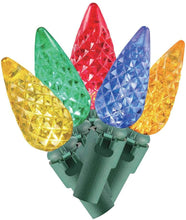 Load image into Gallery viewer, Home Accents Holiday 68 ft. 200-Light LED Multi-Color Faceted C6 Super Bright String Light TY427-1915M
