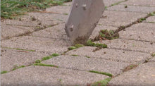 Load image into Gallery viewer, Nisaku NJP2520 Long Sidewalk and Garden Weeder and Sweeper, Authentic Tomita (Est. 1960) Japanese Stainless Steel, Blade Width-7.25", Polished 51" Wood Handle