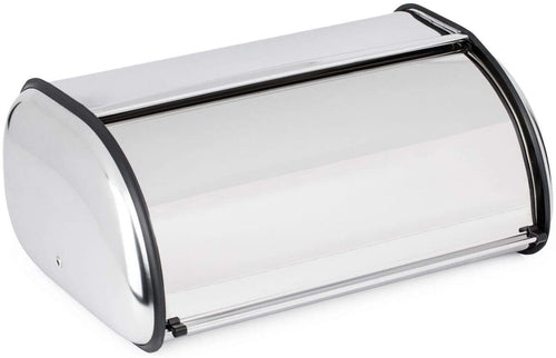 Jiallo Stainless Steel Bread Box, Large, Silver