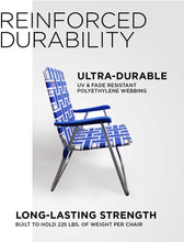 Load image into Gallery viewer, Outdoor Spectator (2-Pack) Classic Reinforced Aluminum Webbed Folding Lawn/Camp Chair