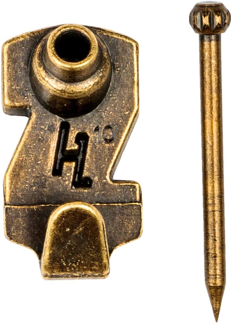 HangZ 30010 Gallery Picture Hook, Antique Brass, 100lb