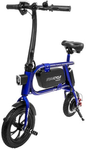 Swagtron 200W SWAGCYCLE Envy Steel Frame Folding Electric Bicycle e Bike w/Automatic Headlight – Reach 10 mph; 264 lbs Max Load