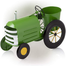 Load image into Gallery viewer, Alpine Corporation Tractor Yard Decor Alpine Small Metal Outdoor Flower Planter with Stand-Tra