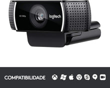 Load image into Gallery viewer, Logitech C922 Pro Stream Webcam 1080P Camera for HD Video Streaming &amp; Recording 720P at 60Fps with Tripod Included