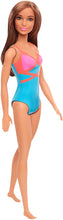 Load image into Gallery viewer, Barbie Doll, Brunette, Wearing Swimsuit, for Kids 3 to 7 Years Old