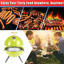 Load image into Gallery viewer, TWWT Round Kettle Charcoal Grill Premium Charcoal Stove Portable Iron BBQ Barbecue Grills w/Vent Patio Garden Indoor Outdoor Camping Cooking,Green