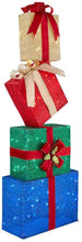Load image into Gallery viewer, Home Accents Holiday 4.5 ft Yuletide Lane LED Stacked Gift Box Set