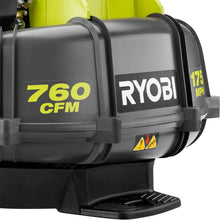 Load image into Gallery viewer, Ryobi 175 MPH 760 CFM 38cc 2-Cycle Gas Backpack Leaf Blower with Variable Speed Trigger