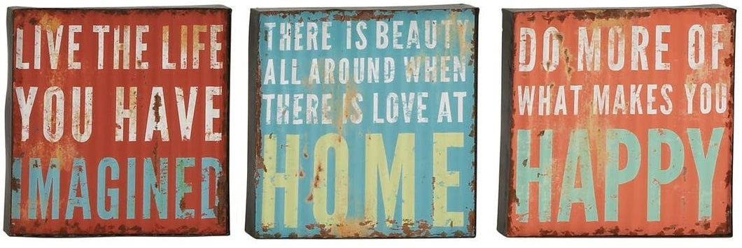 Deco 79 Assorted Fabulous Metal Wall Decor, Set of 3