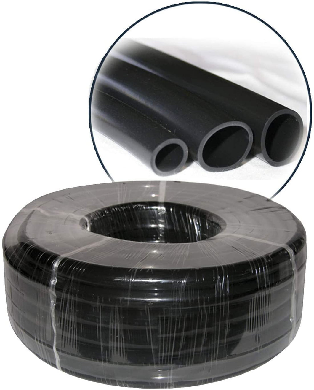 Alpine Corporation V0347PBK Black Alpine Wall PVC Tubing, 5.12 Inch Tall