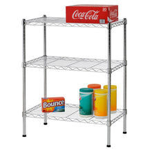 Load image into Gallery viewer, Sandusky WS241430 Wire Shelving, 24" Width x 30" Height x 14" Depth, 3 Shelves, Chrome