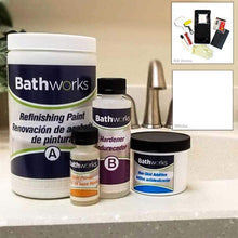 Load image into Gallery viewer, Bathworks DIY Bathtub &amp; Tile Refinishing Kit w/Non-Slip Protection; 22 oz; Tub; Tile; Wall Surround; Sink; Quick 24 hour dry time; High Gloss Resin Finish