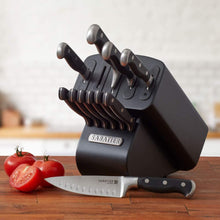 Load image into Gallery viewer, Sabatier 5236954 Stainless Steel Hollow Handle Edgekeeper Knife Block Set 16-Peice Bamboo