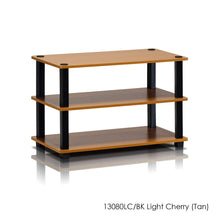 Load image into Gallery viewer, Furinno 13080DC/BK Turn-S-Tube 3-Tier Shoe Rack, Dark Cherry/Black