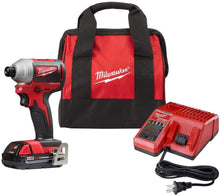 Load image into Gallery viewer, Milwaukee 2850-21P SB M18 Compact Brushless Cordless 0.25 Inch Impact Driver Kit with 1 Battery