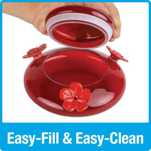 Load image into Gallery viewer, Nature's Way Bird Products MHF4 Garden Top Fill Hummingbird Feeder, 16 oz Capacity, Red