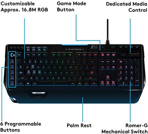 Logitech G910 Orion Spectrum RGB Wired Mechanical Gaming Keyboard