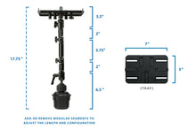 Load image into Gallery viewer, Mount-It! Car Cup Holder Tablet Mount, Universal Full Motion Car Mount for iPad Pro/Mini/Air, Amazon Fire, Samsung Galaxy, Including 7" to 11" Android Tablets Up to 3.3 lbs, Aluminum Construction