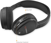 Load image into Gallery viewer, XO Vision IR620 Universal IR Infrared Wireless Foldable Headphones for In-Car TV, DVD, &amp; Video Listening