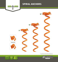 Load image into Gallery viewer, Liberty Outdoor ANCHFR8-ORG-A Folding Ring Spiral Ground Anchor
