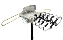 Load image into Gallery viewer, BoostWaves Supreme Amplified Outdoor Remote Controlled HDTV UHF VHF Antenna FM Radio 360 Degree Motorized Rotation Kit with 50ft RG6 and Clips Works UP to 2 TV&#39;s- Premium Flagship Model!