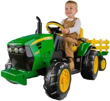 Load image into Gallery viewer, Peg Perego John Deere Ground Force Tractor with Trailer