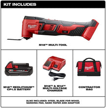 Load image into Gallery viewer, Milwaukee 2626-21CP M18 18-Volt Lithium-Ion Cordless Oscillating Multi-Tool Kit