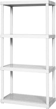 Load image into Gallery viewer, Gracious Living Easily Assembled Light Duty Solid Plastic Shelving Unit, White