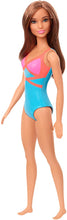 Load image into Gallery viewer, Barbie Doll, Brunette, Wearing Swimsuit, for Kids 3 to 7 Years Old
