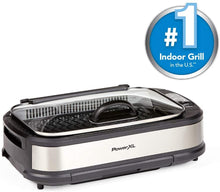 Load image into Gallery viewer, PowerXL Smokeless Grill with Tempered Glass Lid and Turbo Speed Smoke Extractor Technology. Make Tender Char-grilled Meals Inside With Virtually No Smoke