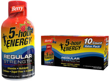 Load image into Gallery viewer, 5-hour ENERGY Shot, Regular Strength Berry, 1.93 oz, 10 Pack