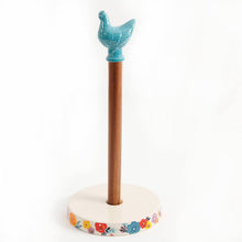 Load image into Gallery viewer, The Pioneer Woman Flea Market Stoneware Turquoise Paper Towel Holder And Crock
