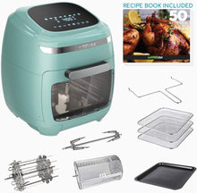 Load image into Gallery viewer, GoWISE USA 11.6-Quart Air Fryer Toaster Oven with Rotisserie &amp; Dehydrator + 50 Recipes