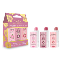 Load image into Gallery viewer, Babo Botanicals Lip Tint Conditioner SPF 15 Pretty &amp; Protective Gift Set, Pack of 3, 0.15 Ounce