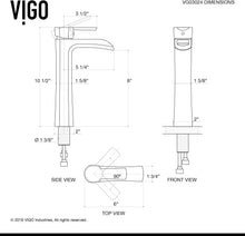 Load image into Gallery viewer, VIGO Niko Single Lever Vessel Bathroom Faucet with Pop Up