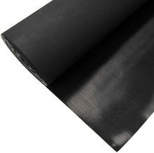 Load image into Gallery viewer, Rubber-Cal"Fine Rib" Ribbed Rubber Matting - 1/8" Thick x 48" Wide Rolls of Rubber - Black - Offered in 5 Lengths