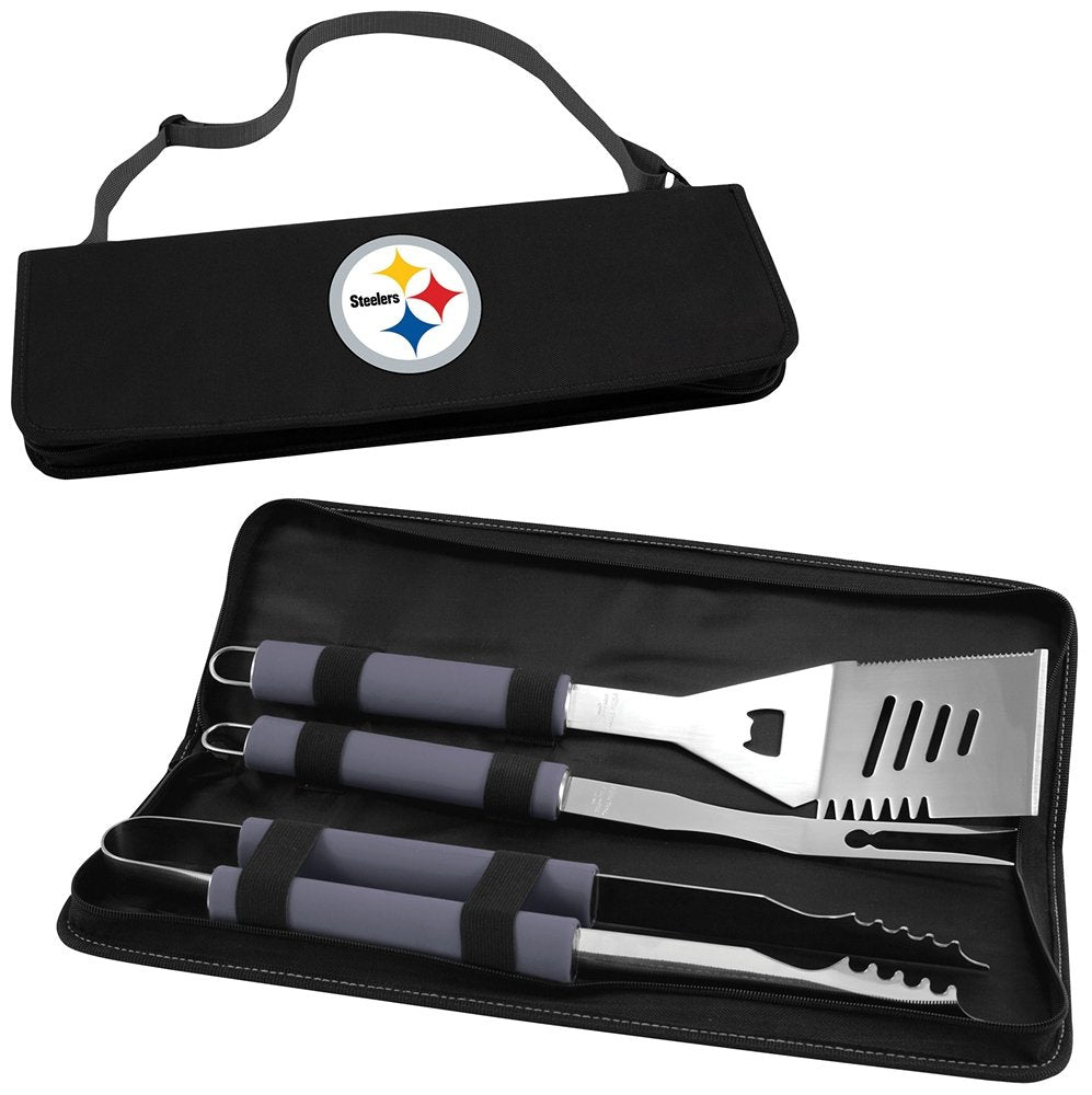 NFL Metro Digital Print BBQ Tote in Black NFL Team: Pittsburgh Steelers - Black